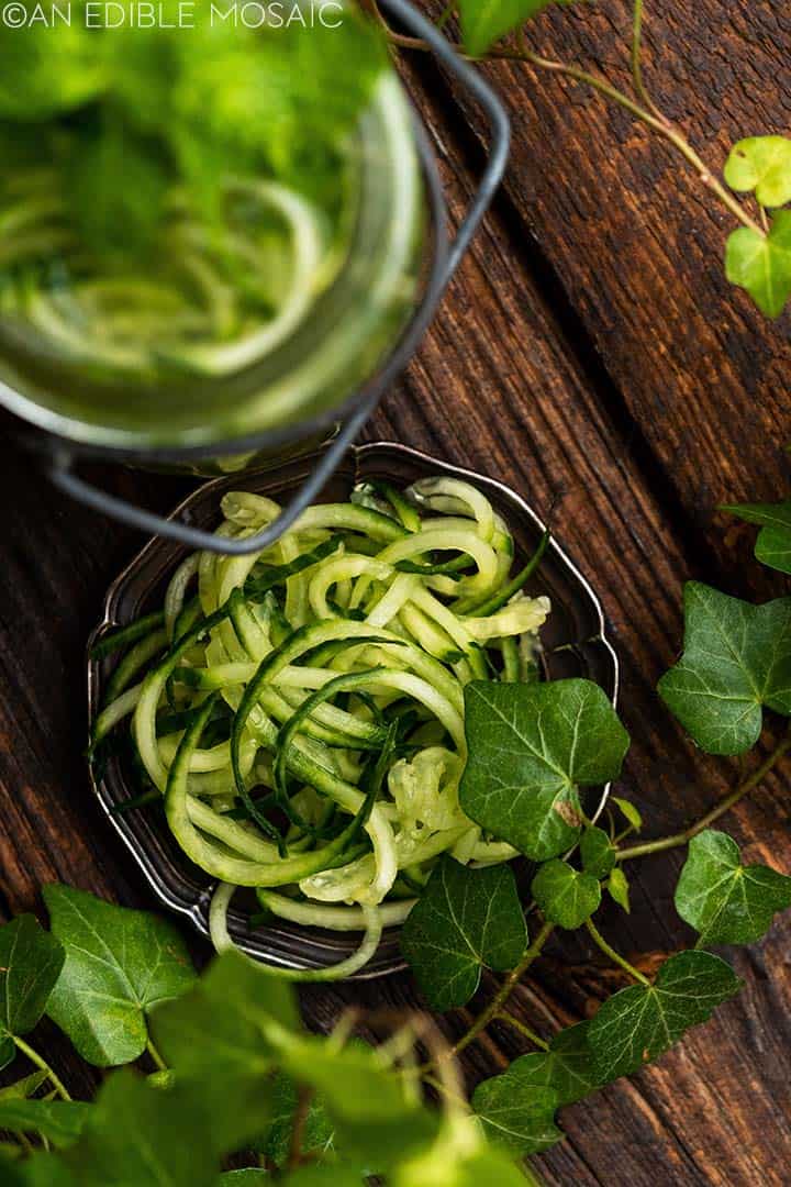 spiralized cucumber to look like gilly weed