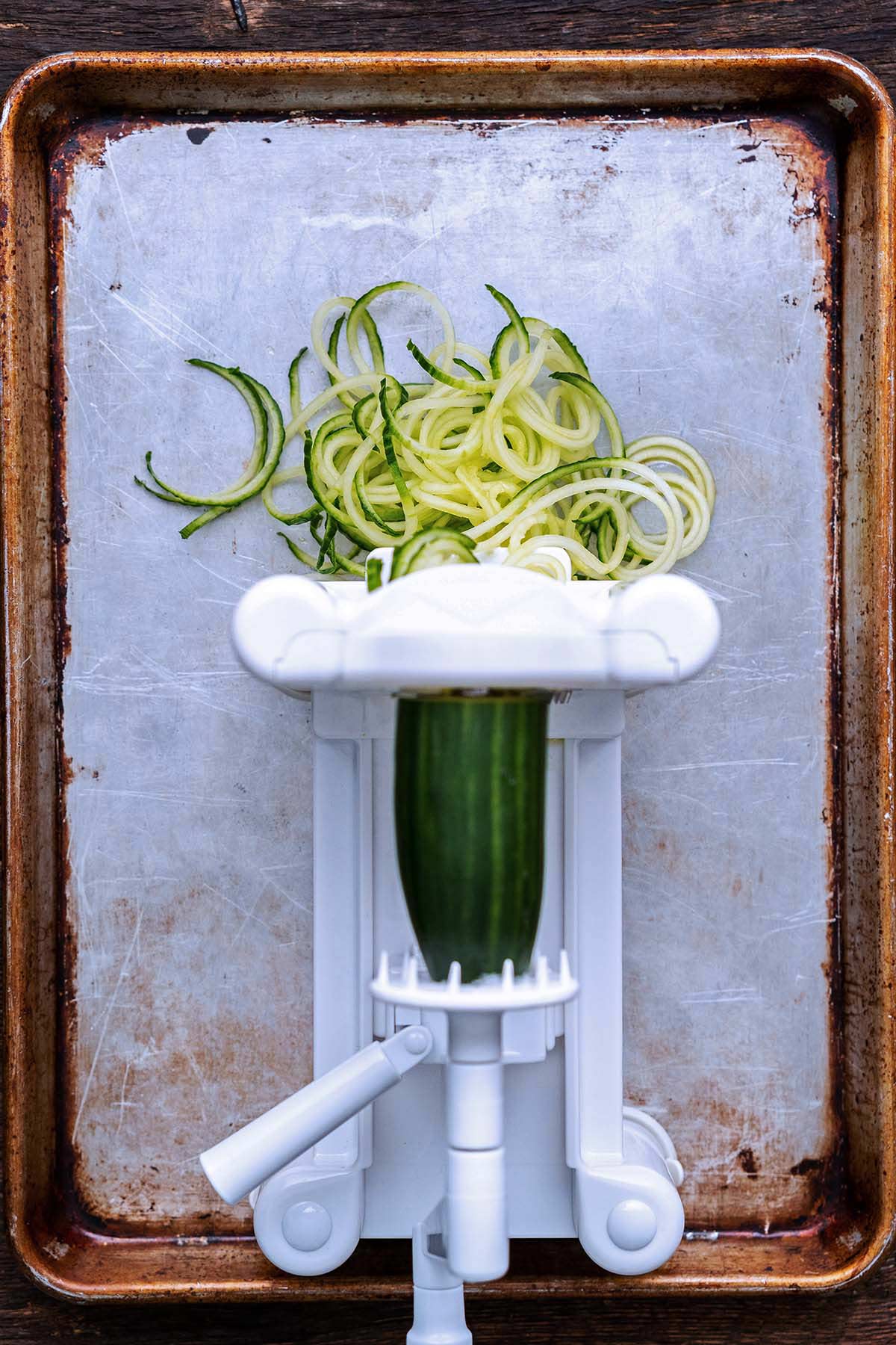 spiraling a cucumber to make spa water or Gillywater from Harry Potter