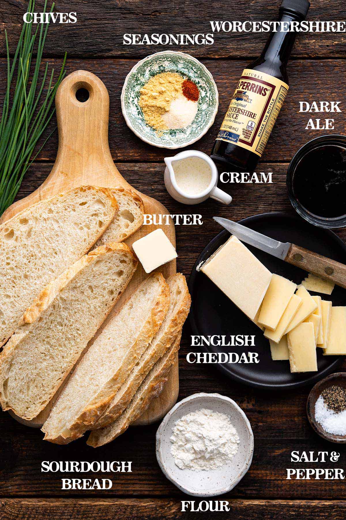 Welsh rarebit ingredients