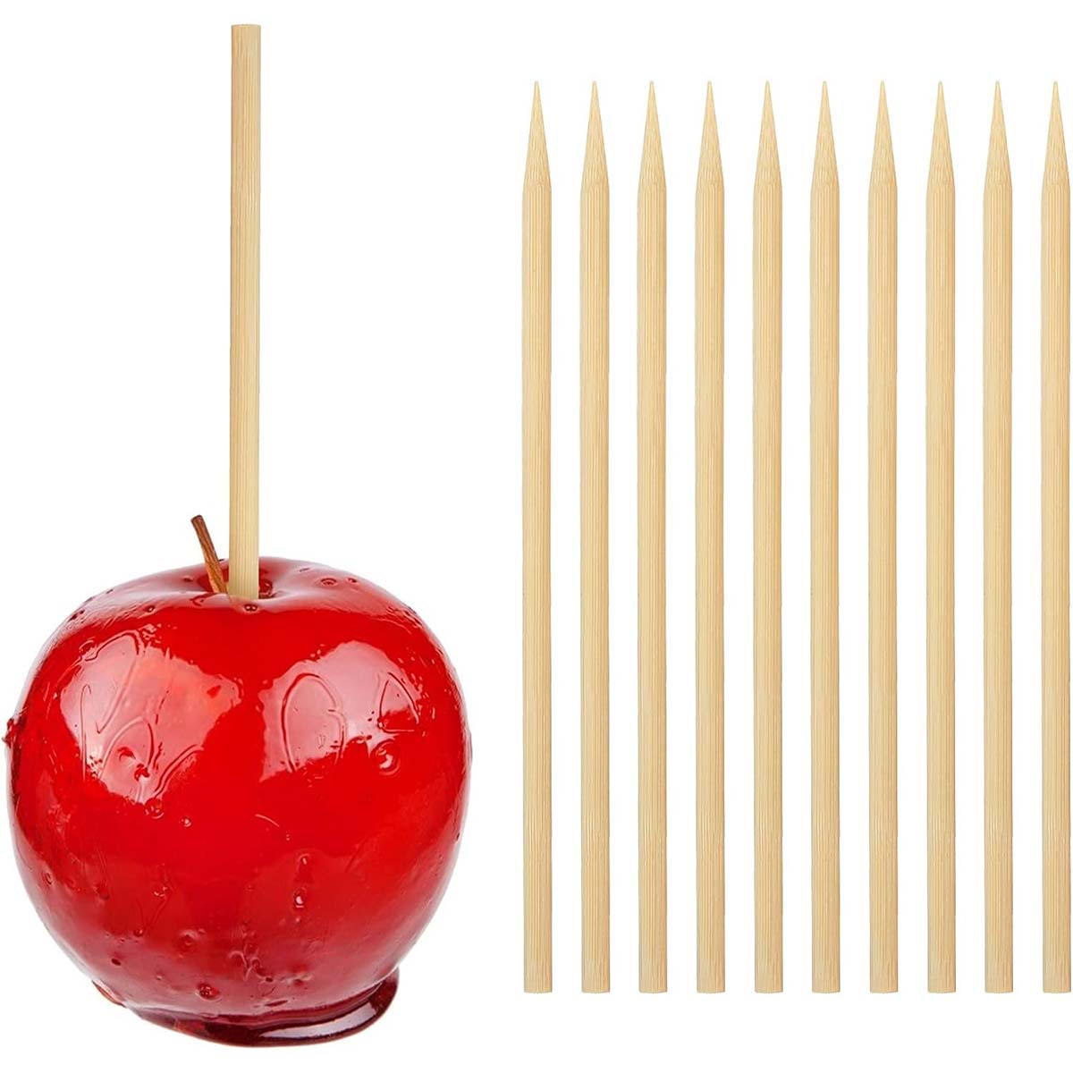 wooden candy apple sticks