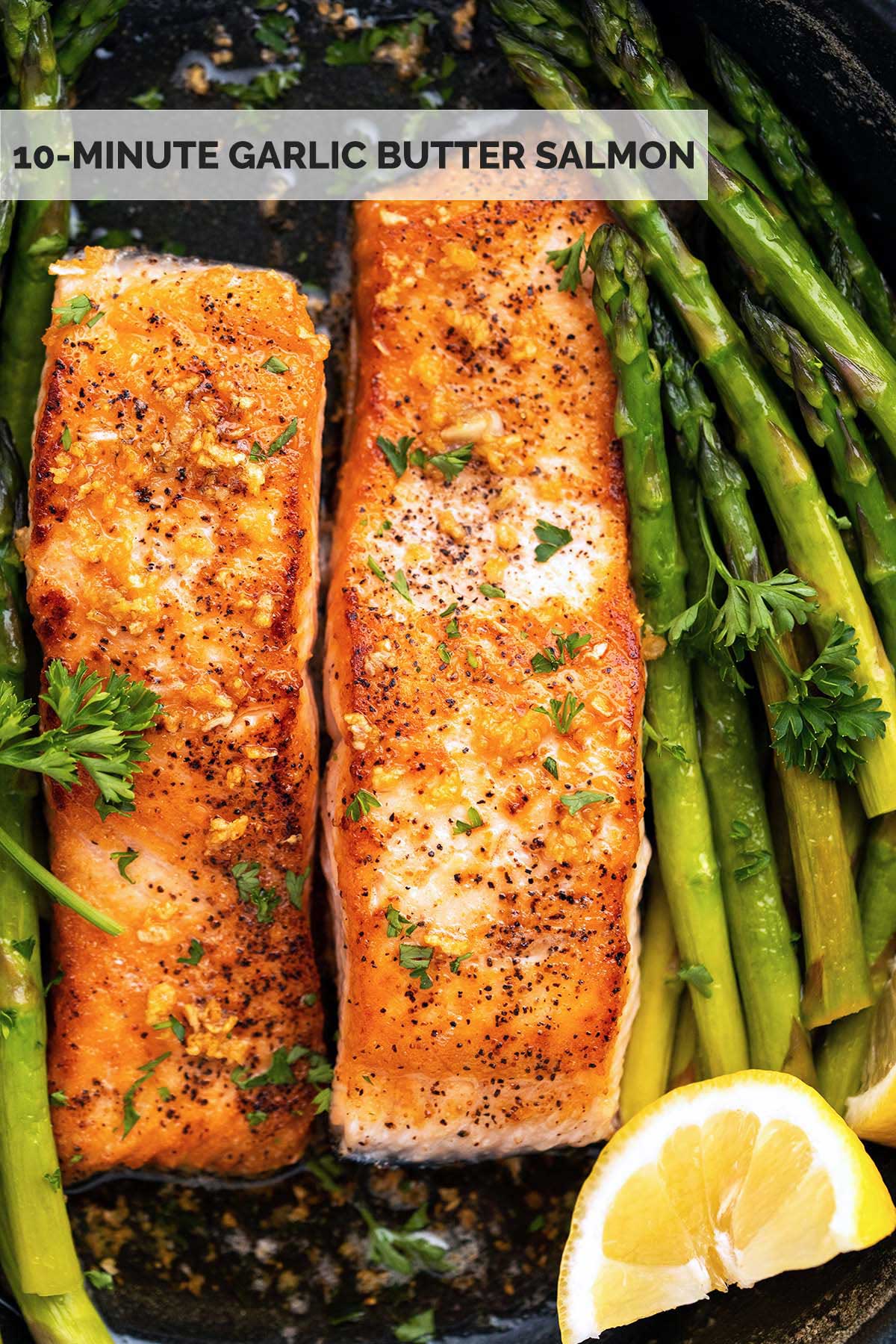 10 minute restaurant quality garlic butter salmon recipe pin