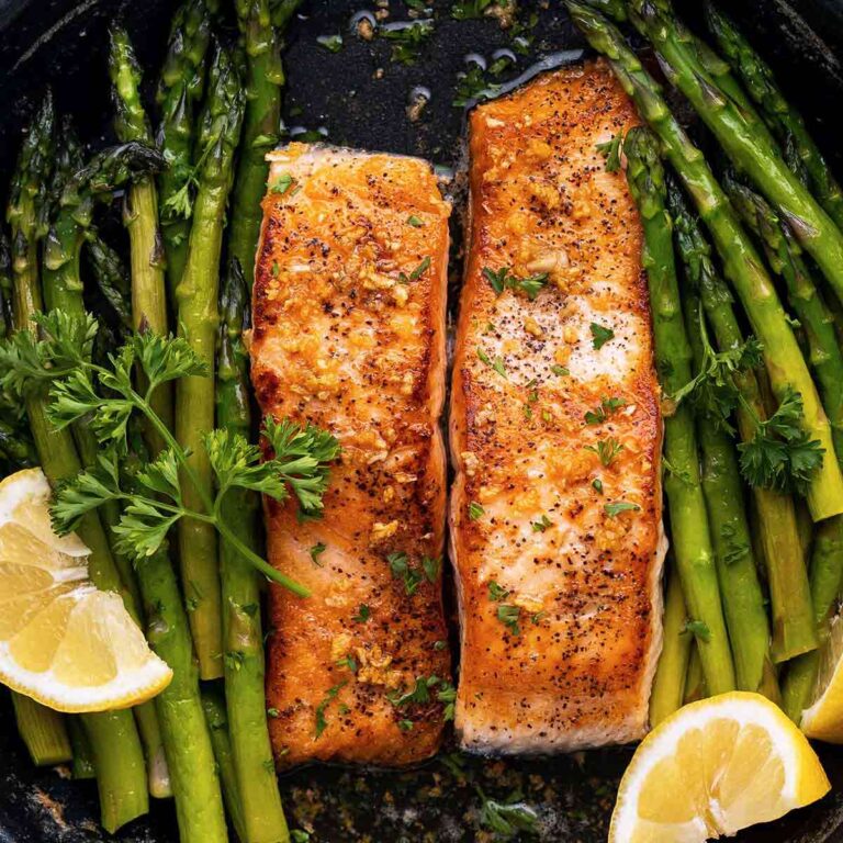 easy garlic butter salmon recipe featured image