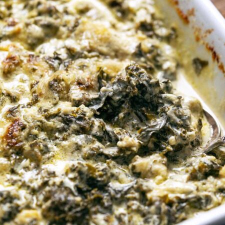 kale gratin recipe featured image