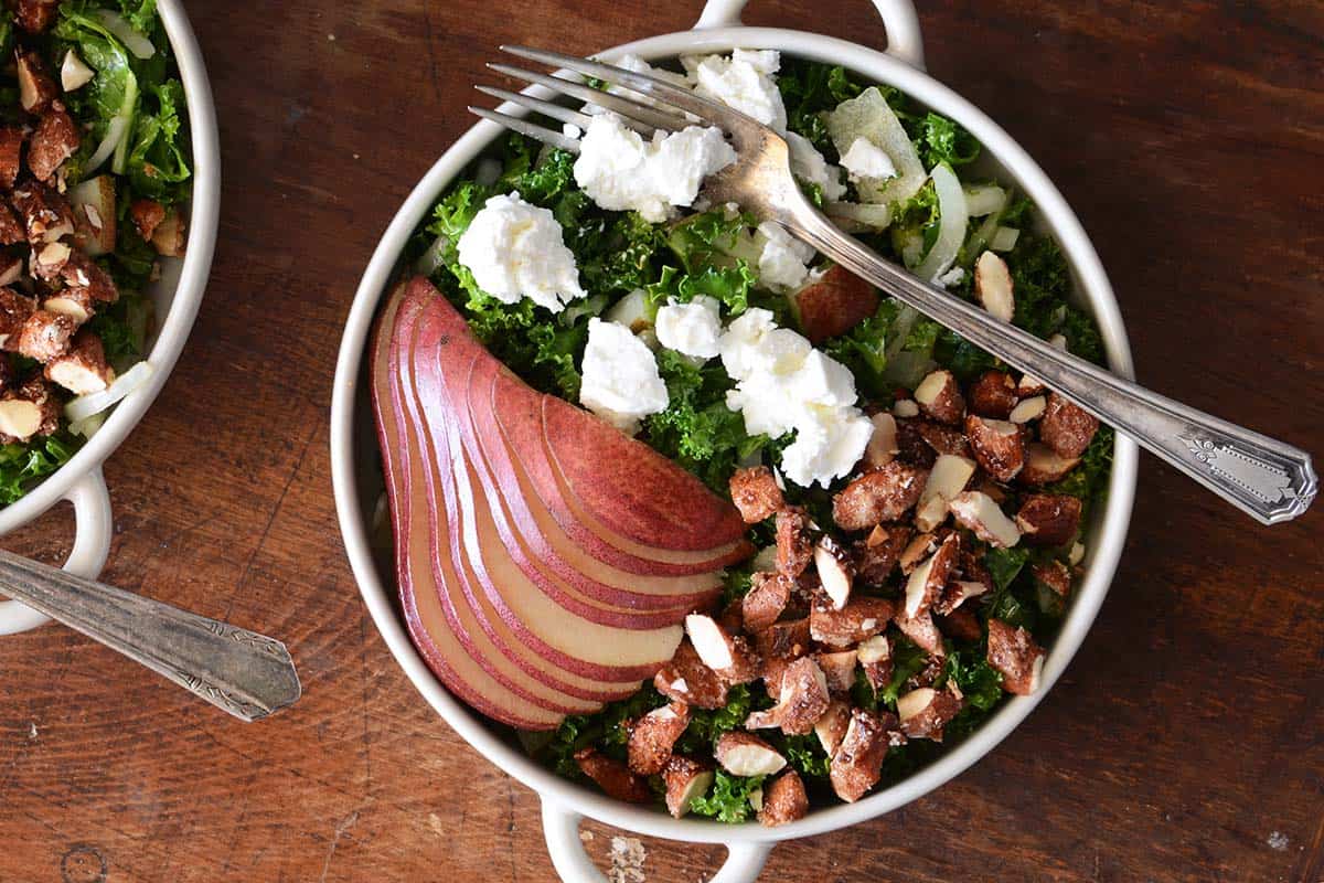 pear kale salad recipe