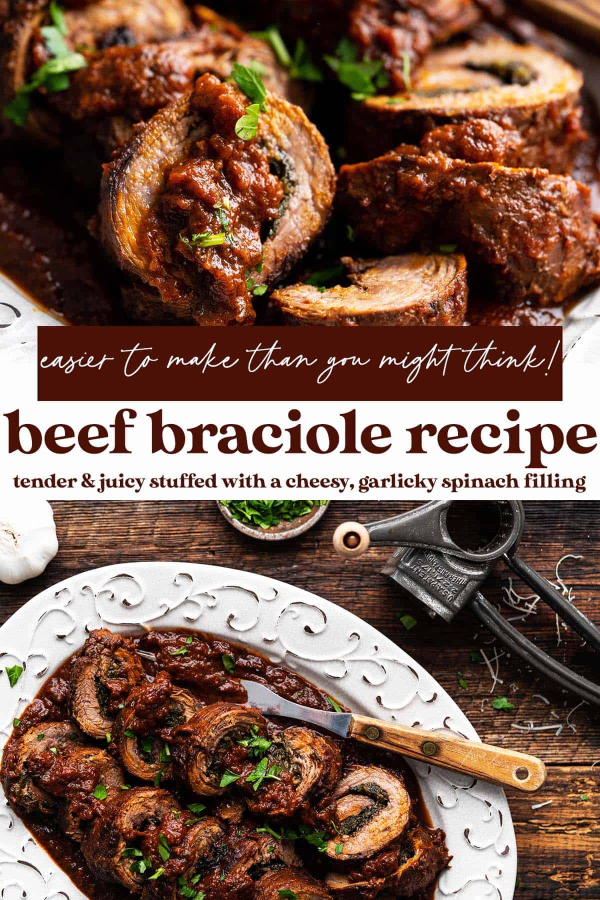 beef braciole recipe pin