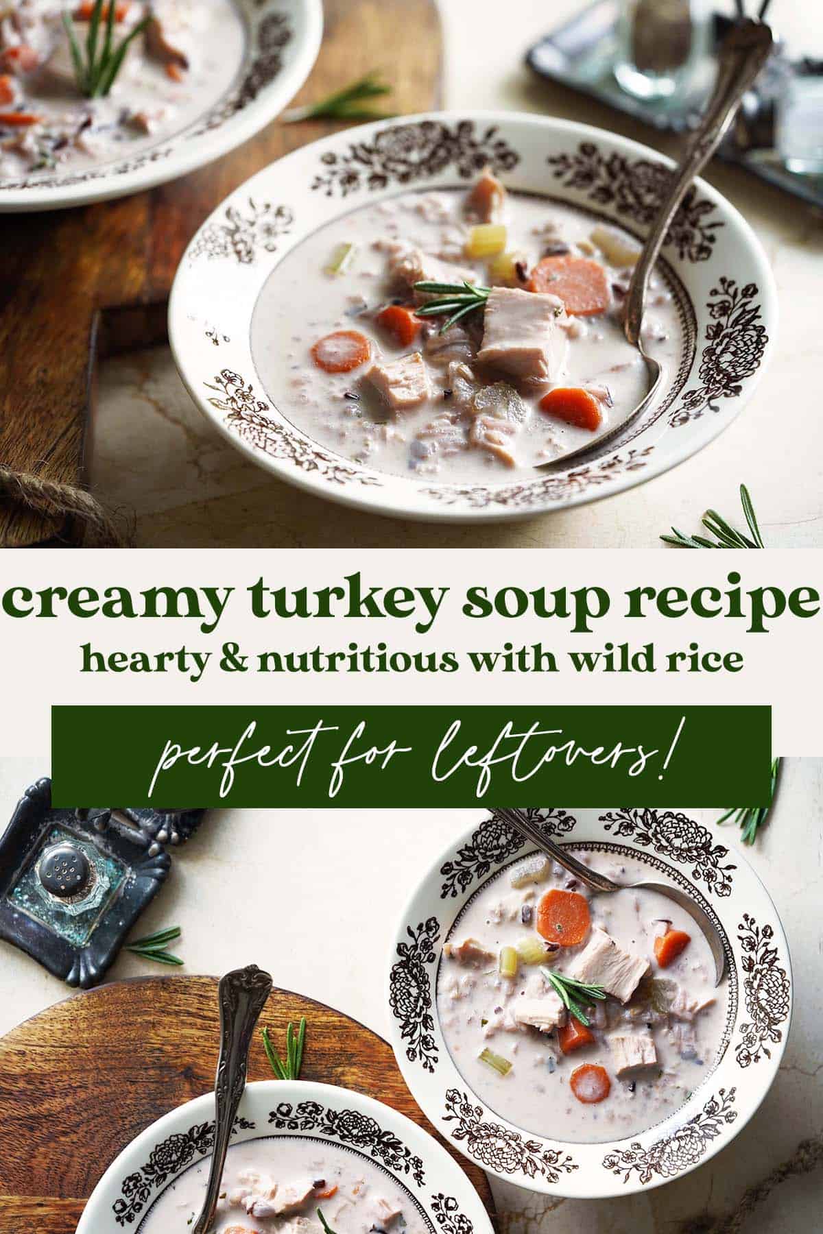 creamy turkey soup recipe pin
