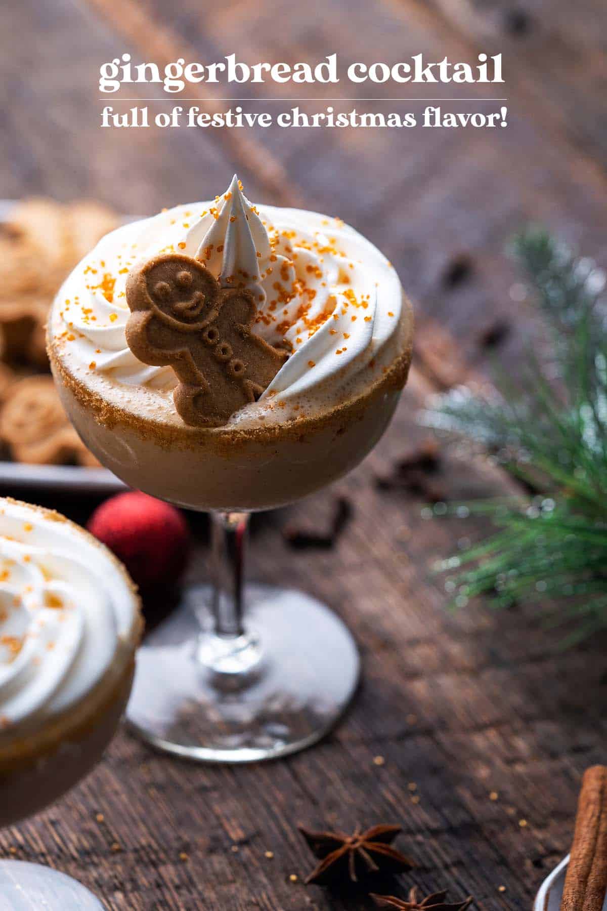 gingerbread cocktail recipe graphic