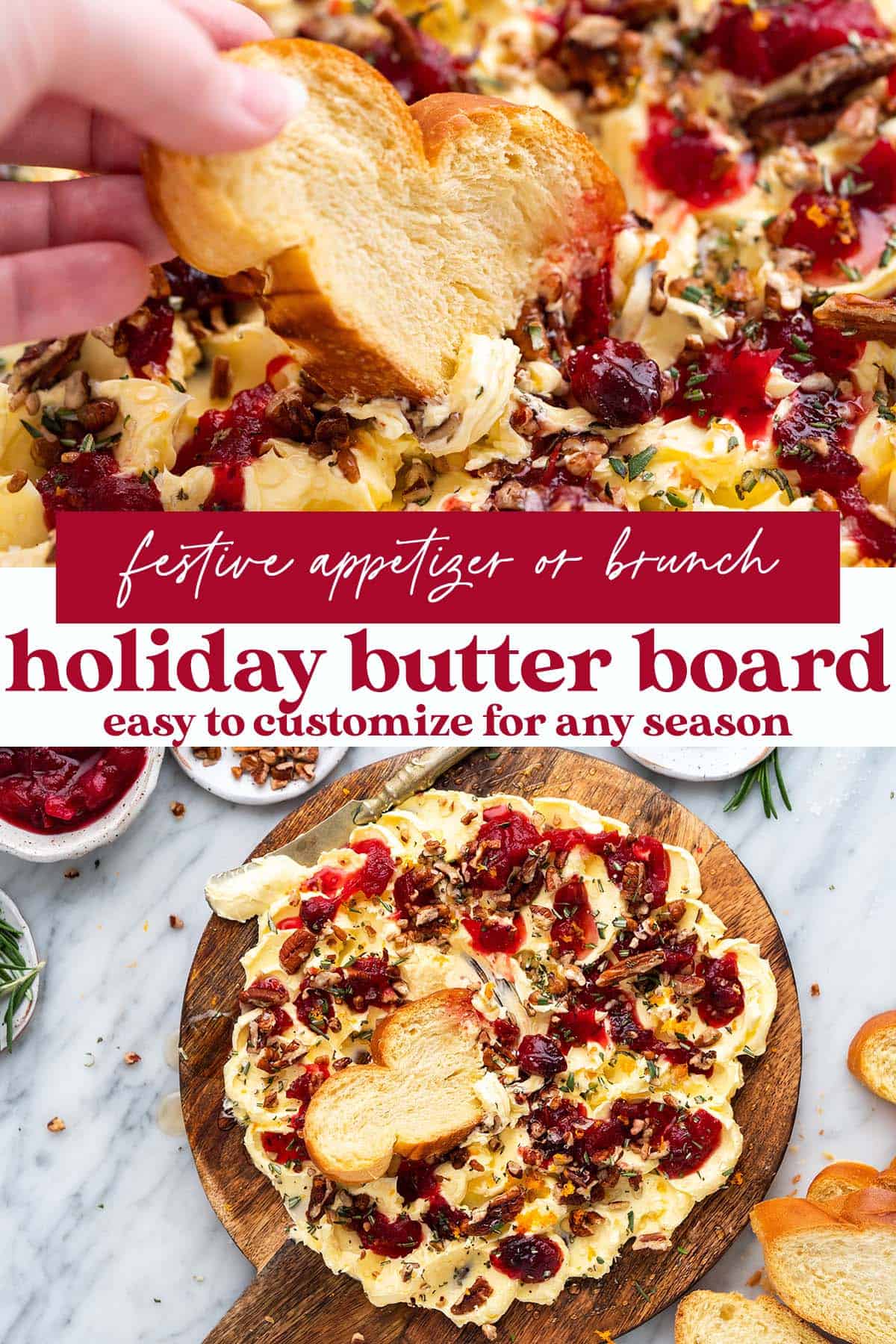 holiday butter board recipe pin