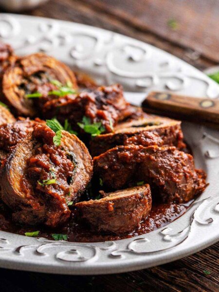 Italian beef braciolone recipe featured image