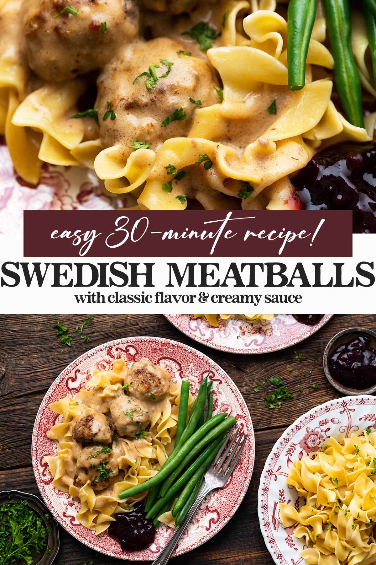 swedish meatball recipe pin
