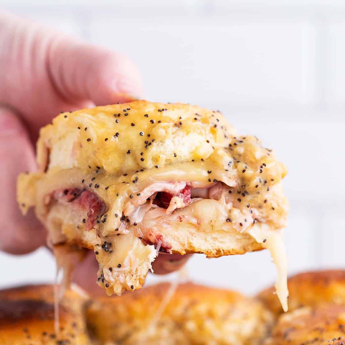 turkey and swiss cheese sliders recipe featured image