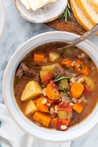 beef barley soup recipe featured image
