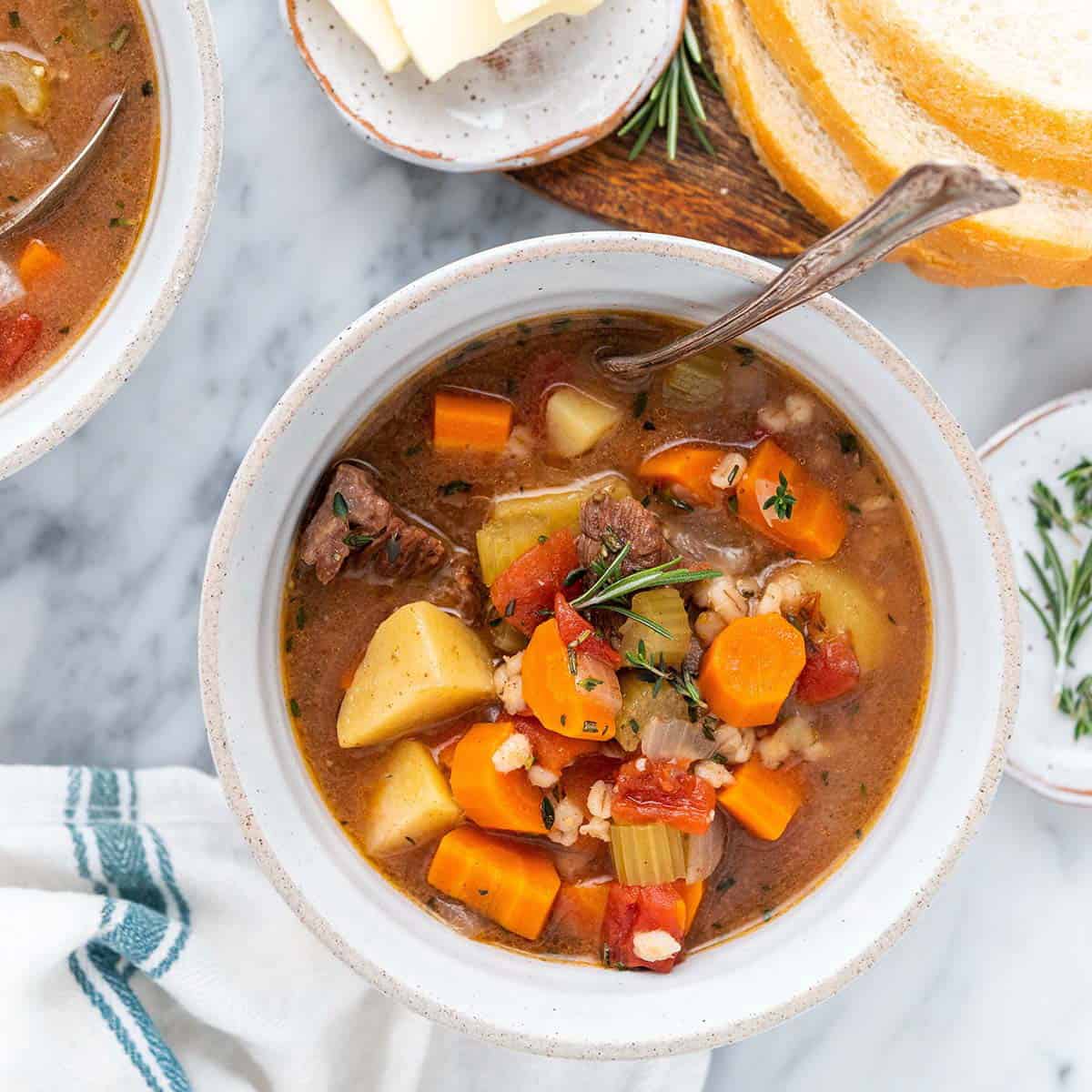 beef barley soup recipe featured image