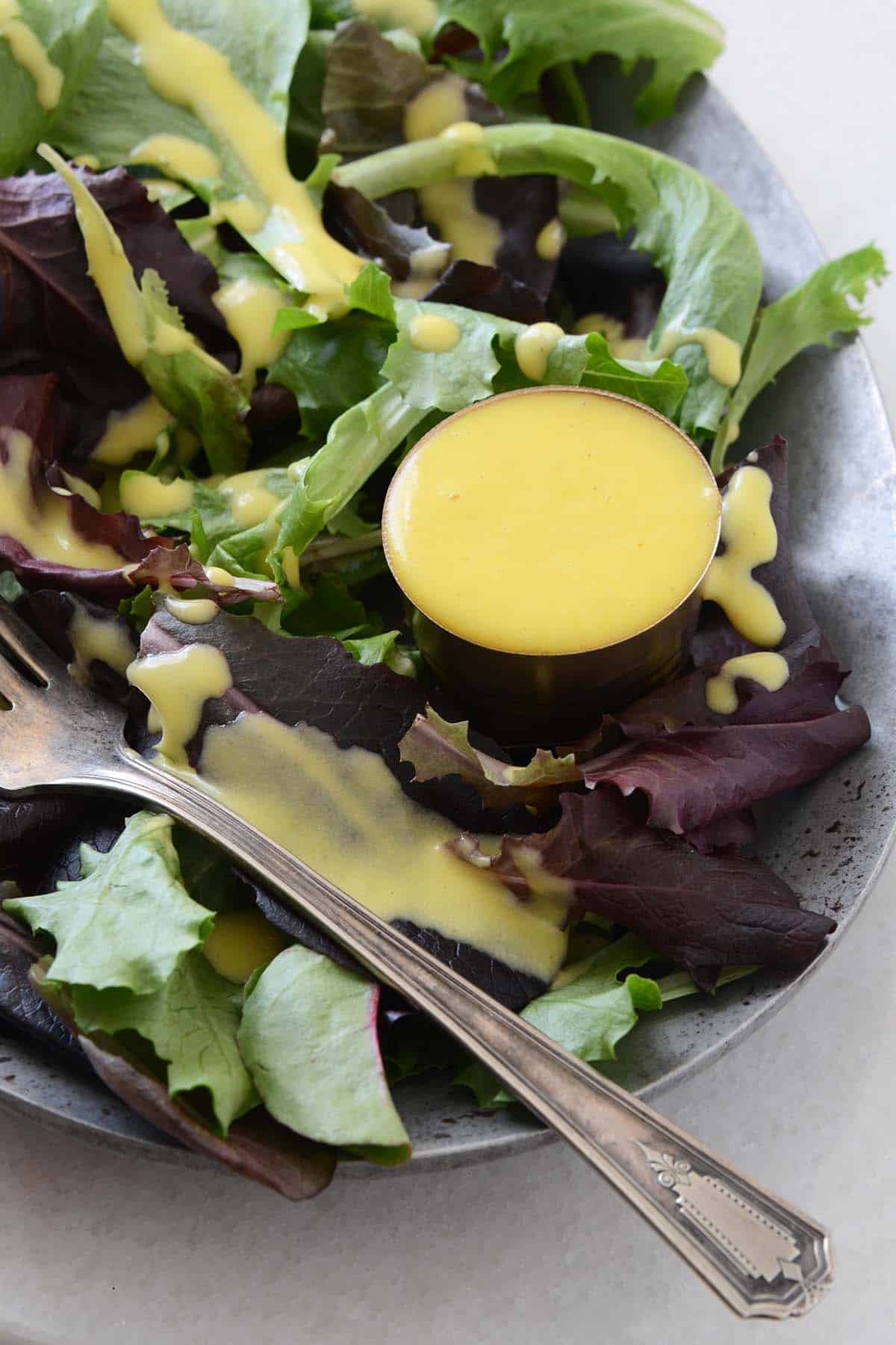 salad greens dressing with mango vinaigrette