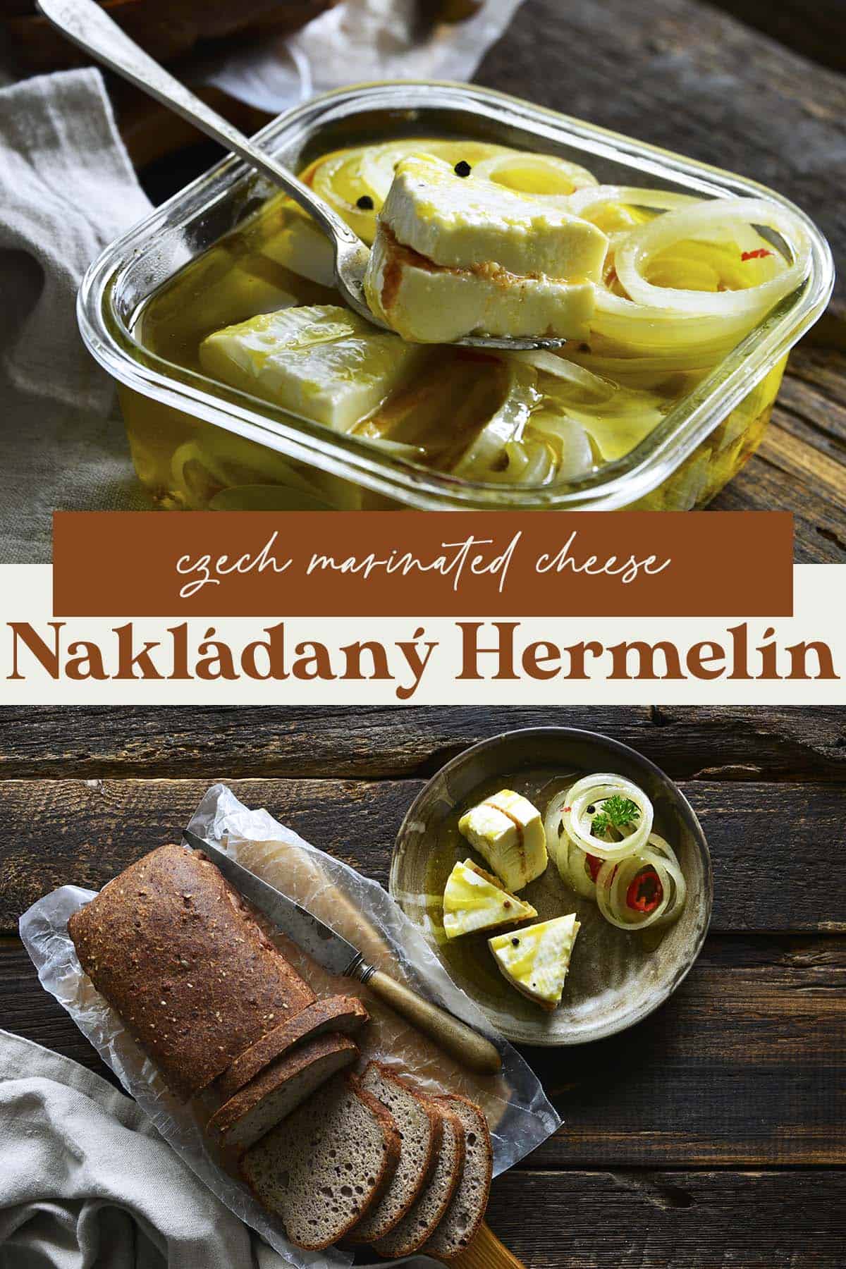 Nakládaný Hermelín Recipe Pin