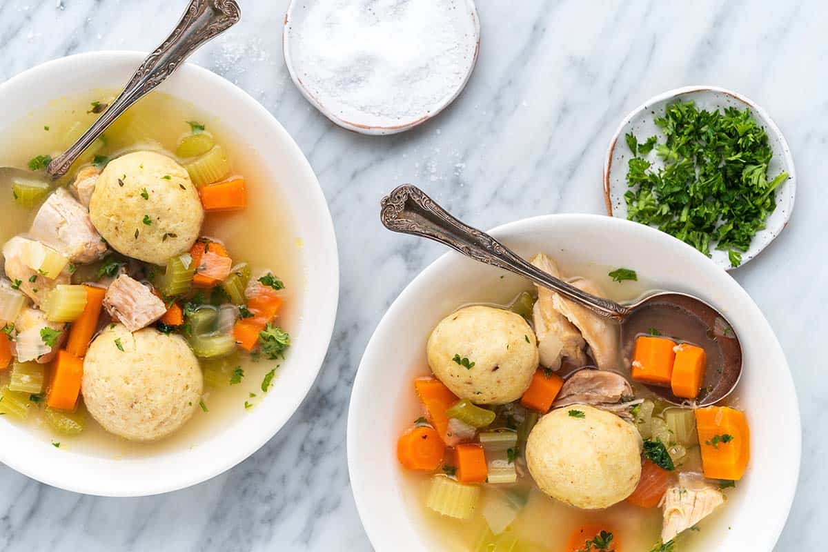 easy matzo ball soup recipe with chicken