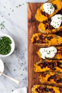 air fryer potato skins featured image