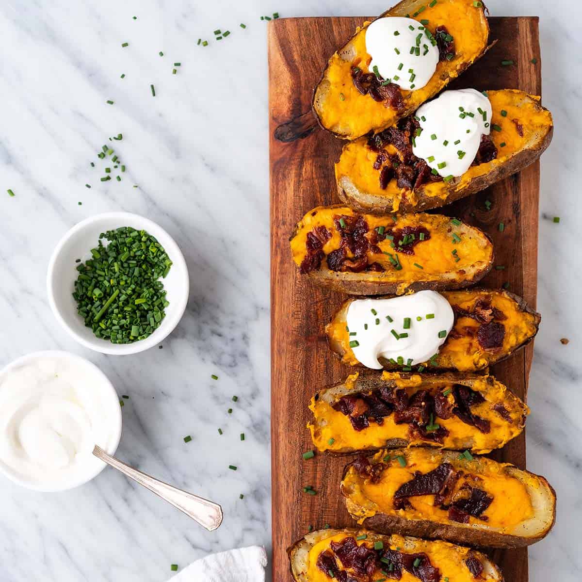 air fryer potato skins featured image