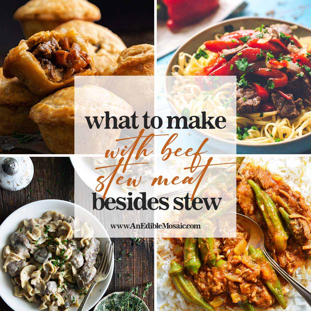 beef stew meat meals that are not stew
