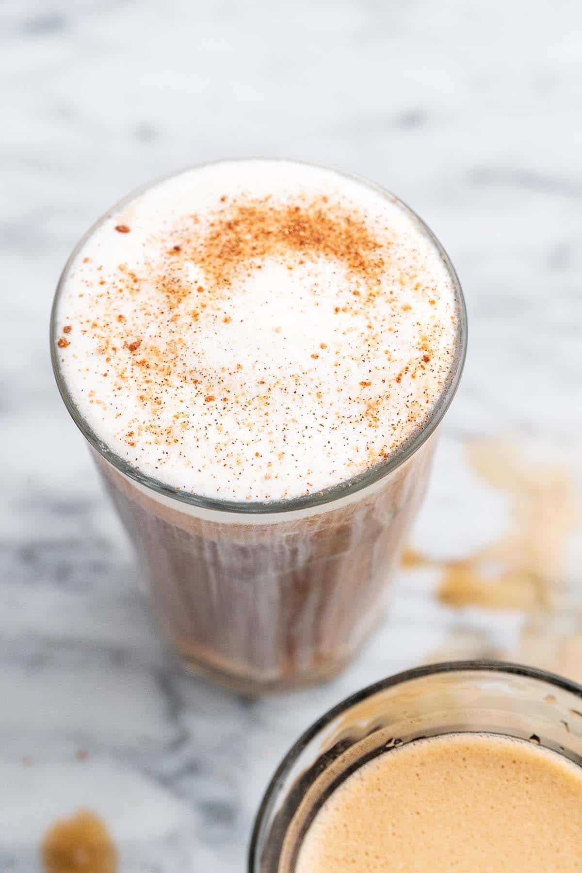 cinnamon caramel cream cold brew topped with cinnamon dolce sprinkles