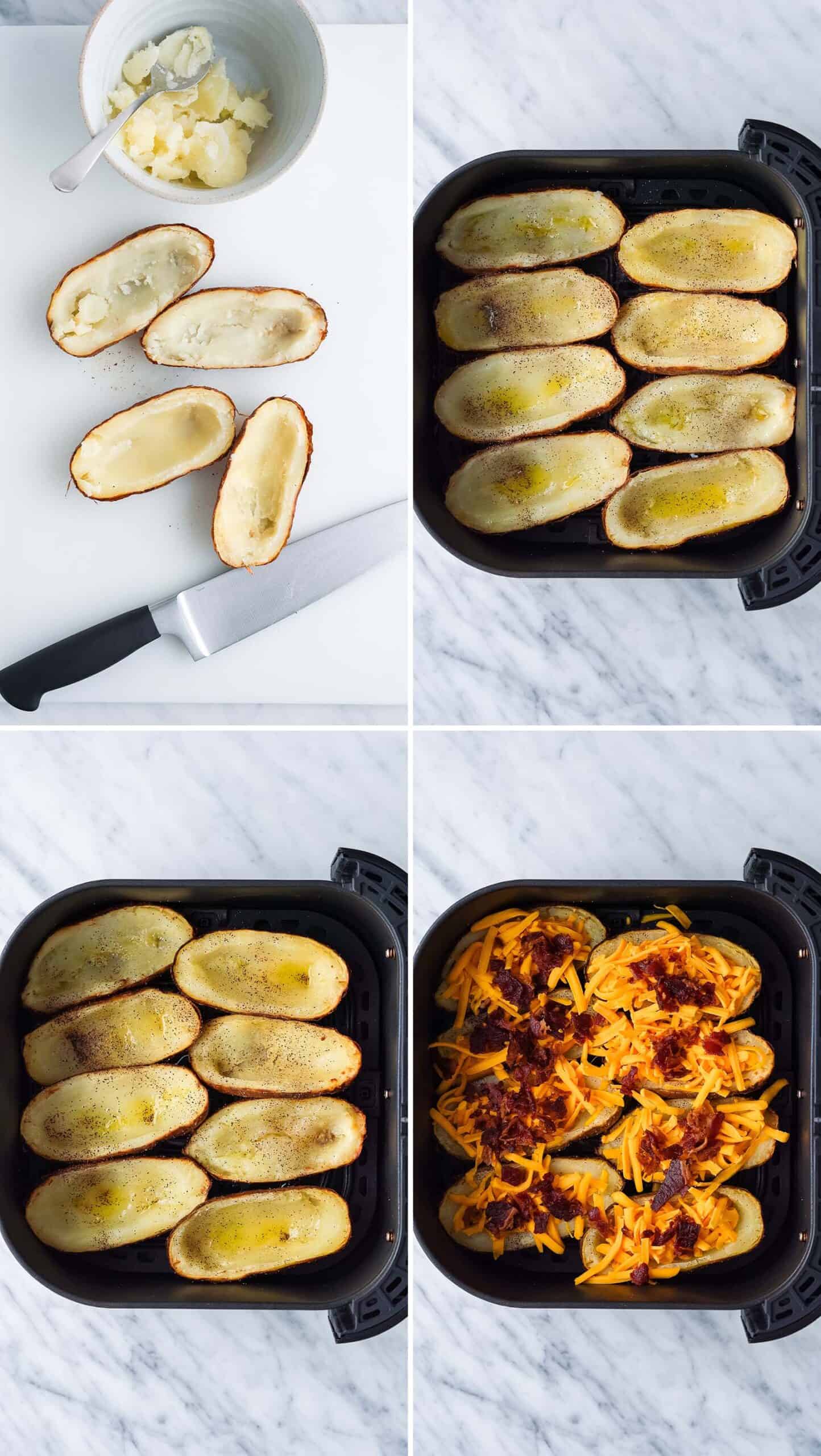 how to make air fryer potato skins