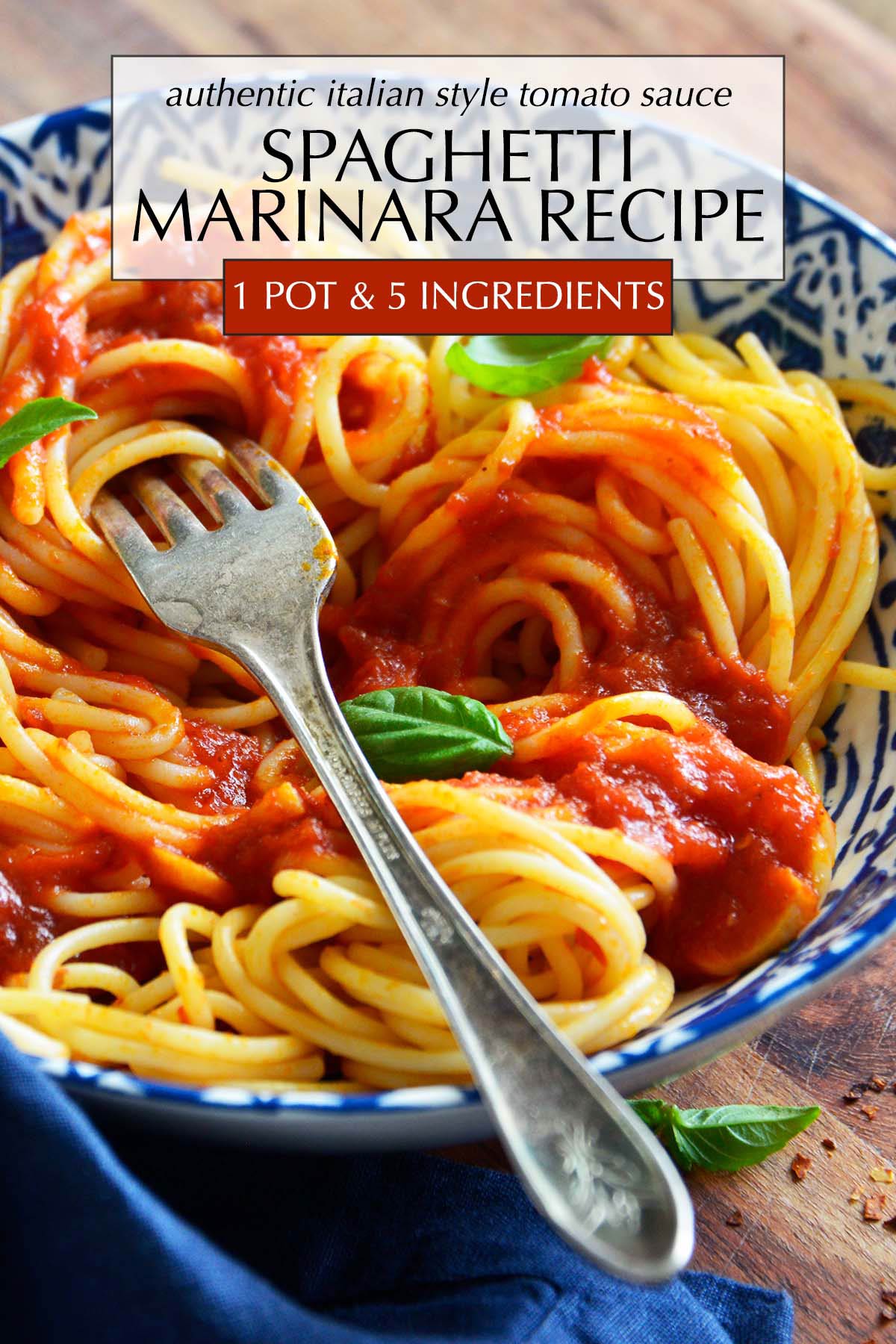 Italian style marinara tomato sauce recipe pin