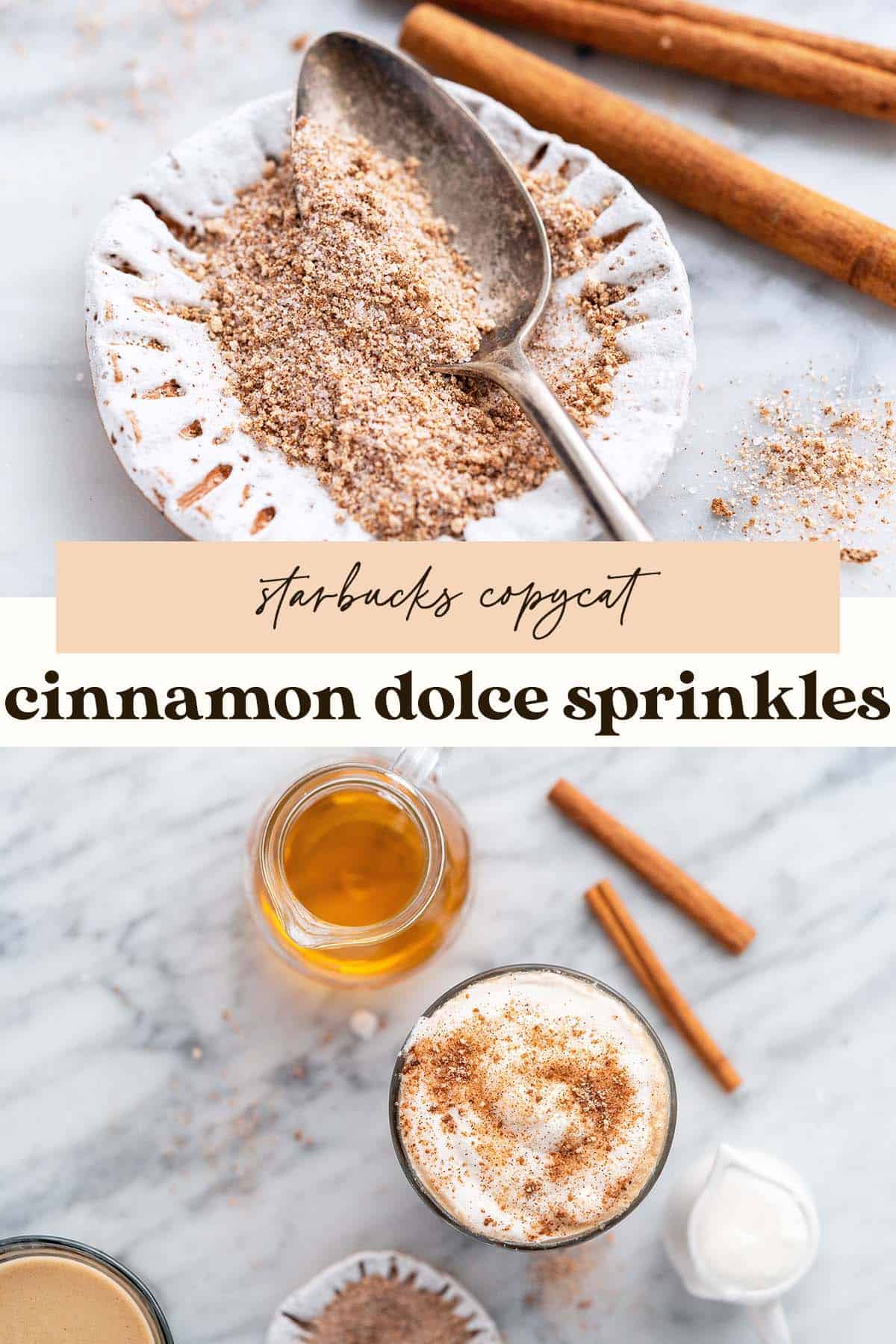 starbucks copycat cinnamon dolce sprinkles recipe pin