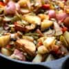 Roasted Skillet Breakfast Potatoes With Peppers and Onions