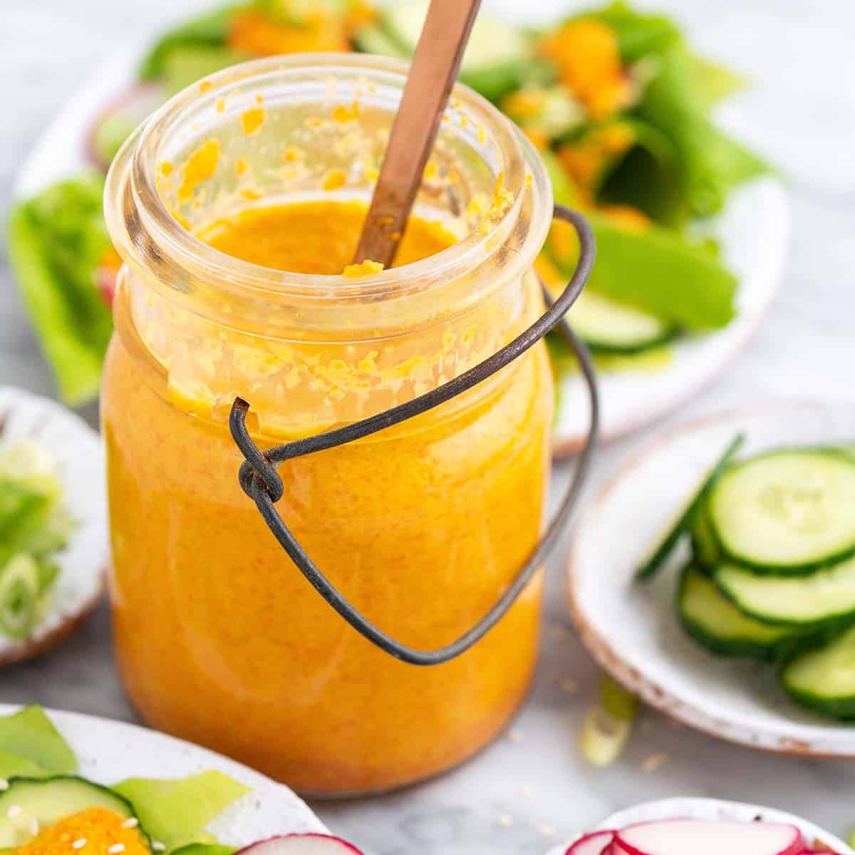 carrot ginger dressing featured image