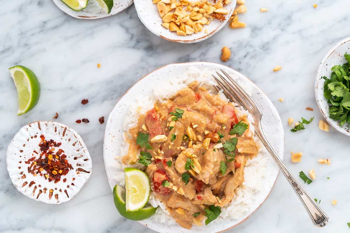 crockpot thai peanut chicken recipe