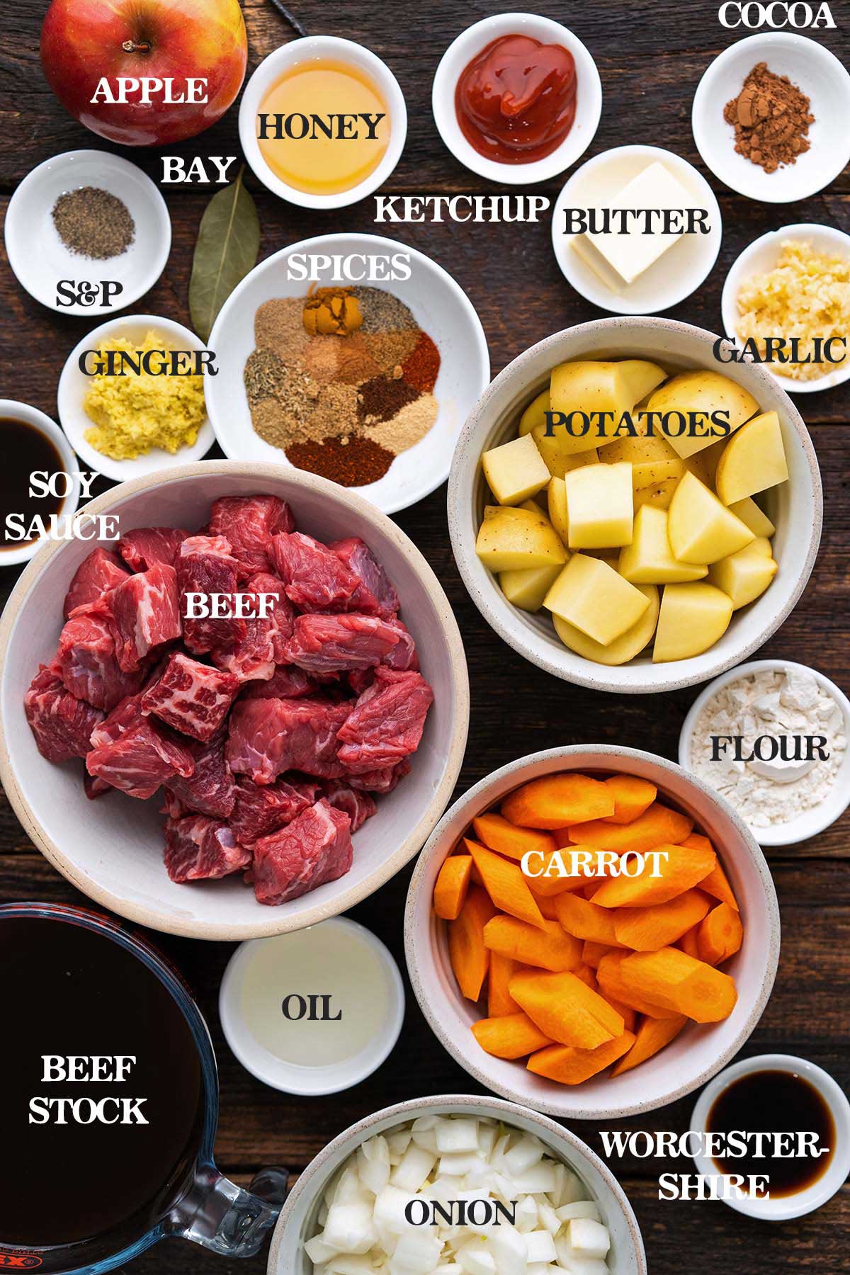 Japanese beef curry ingredients