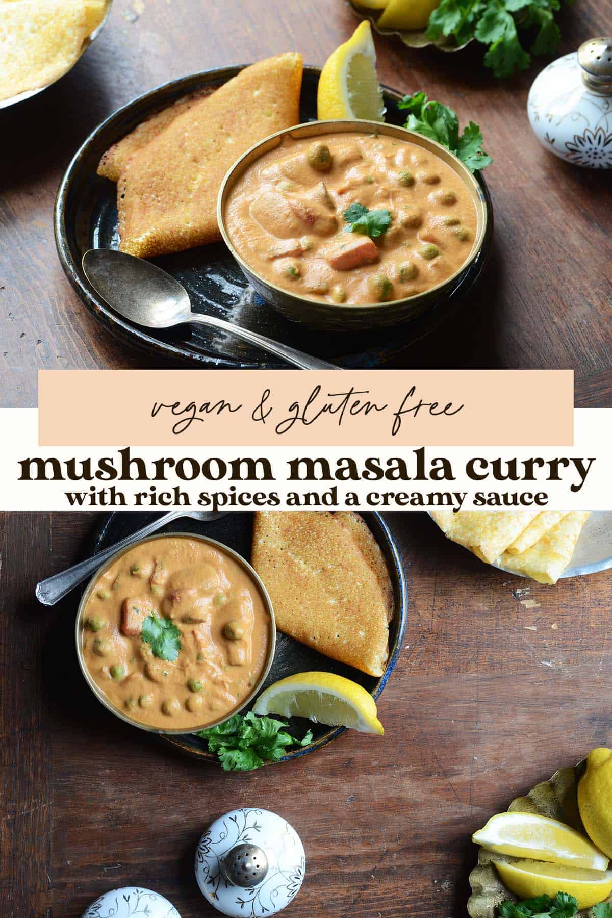 mushroom masala recipe pin
