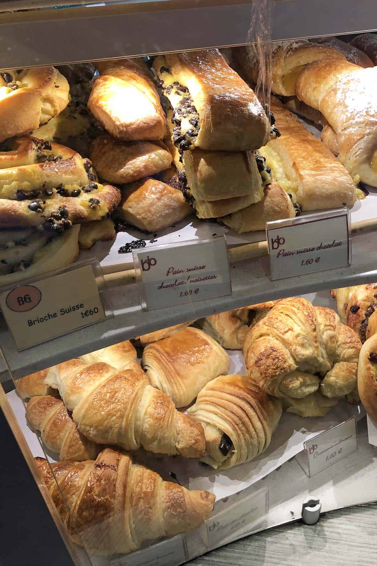 pain suisse in french bakery case