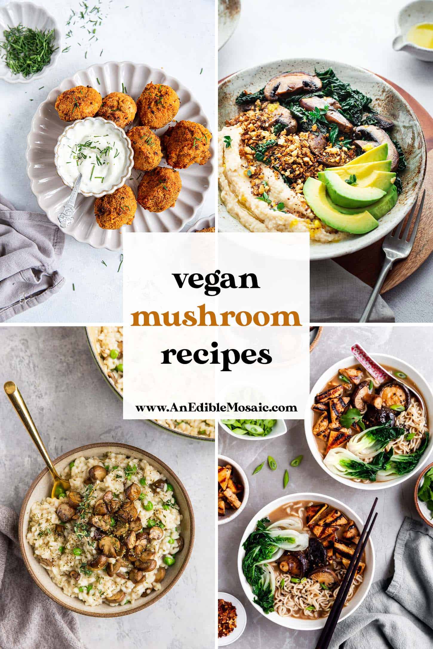 the best vegan mushroom recipes pin