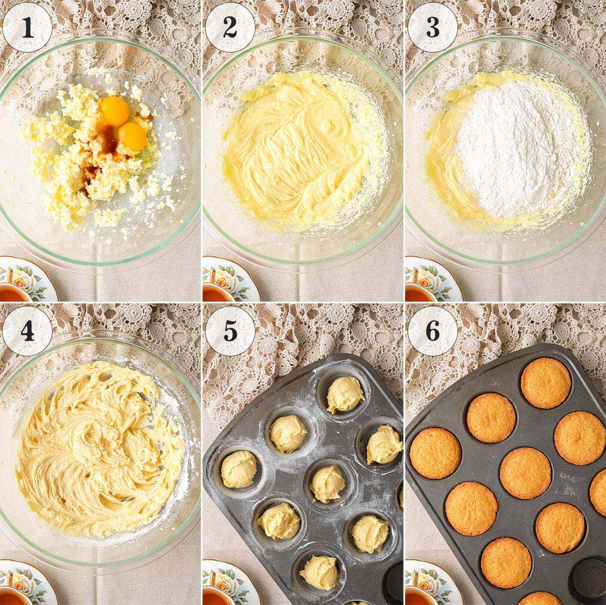 how to make Victoria sponges in cupcake pan