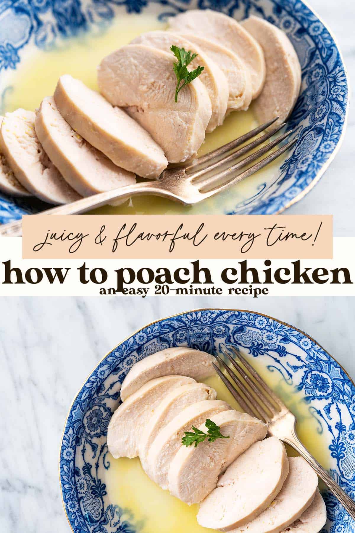 how to poach chicken recipe pin