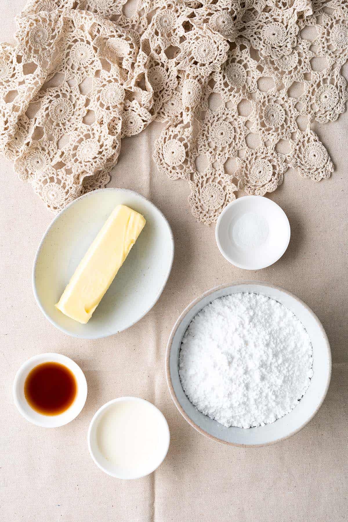 vanilla buttercream ingredients