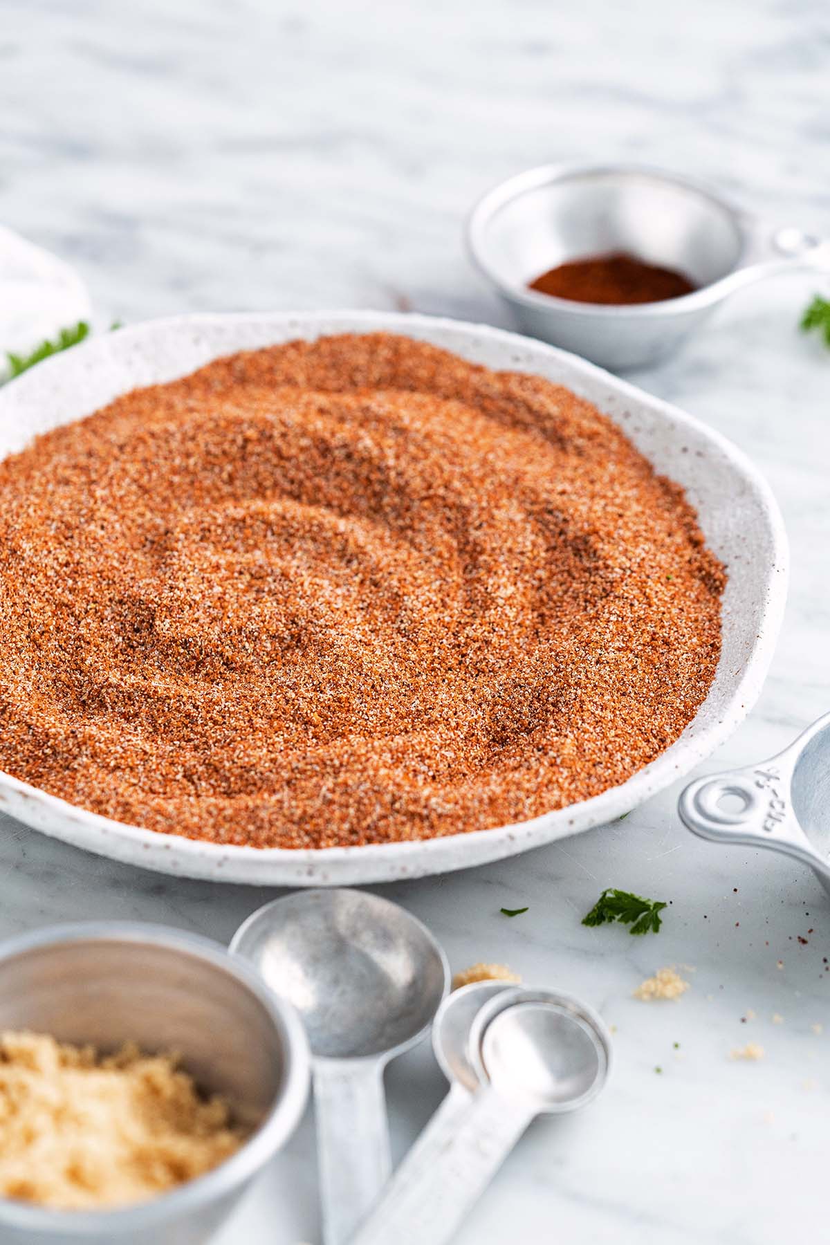 ceramic bowl with bbq spice dry rub
