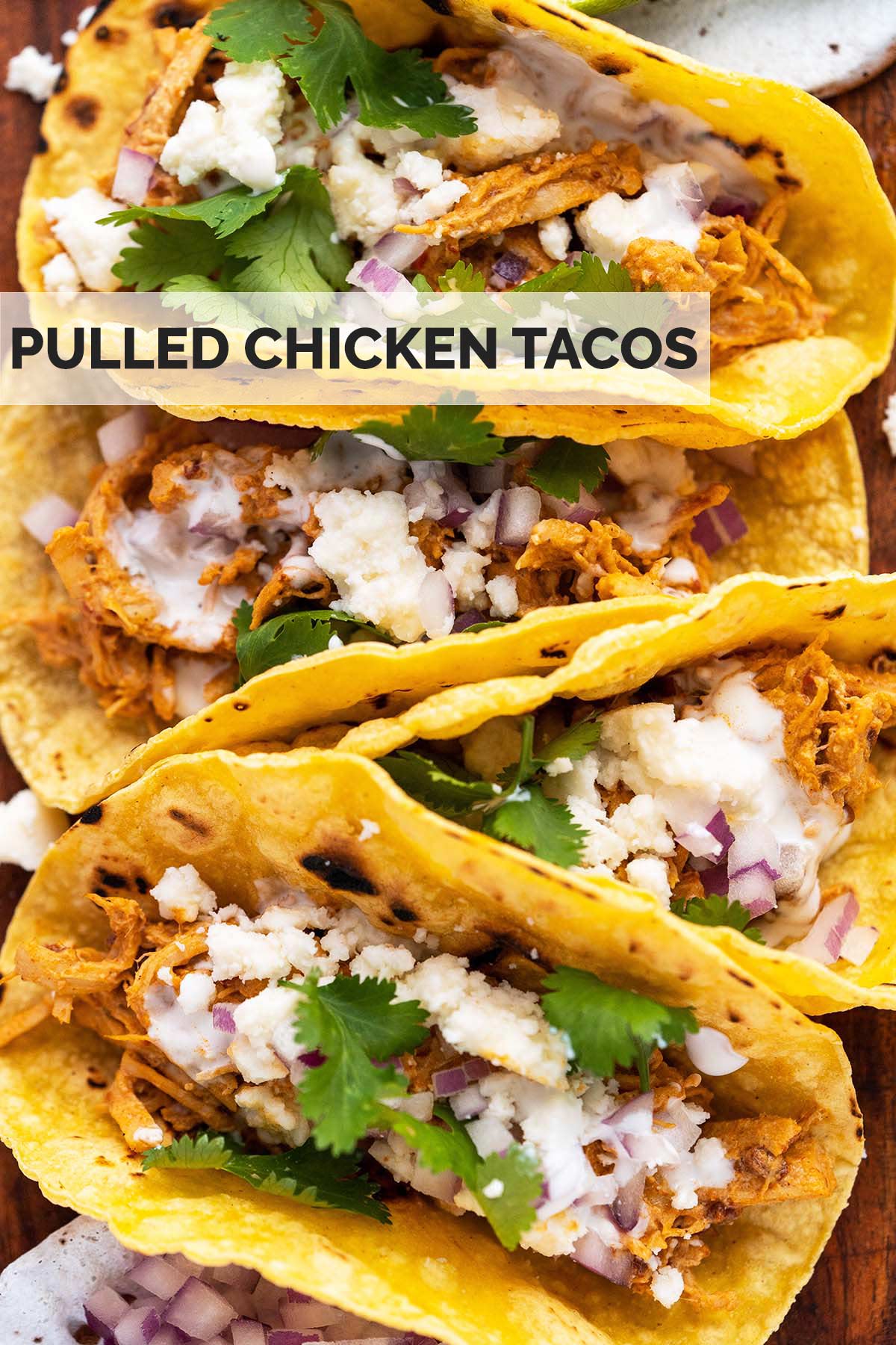 chipotle pulled chicken tacos recipe pin