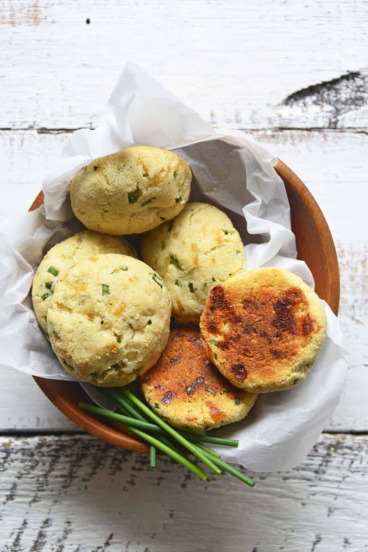 keto chive biscuits