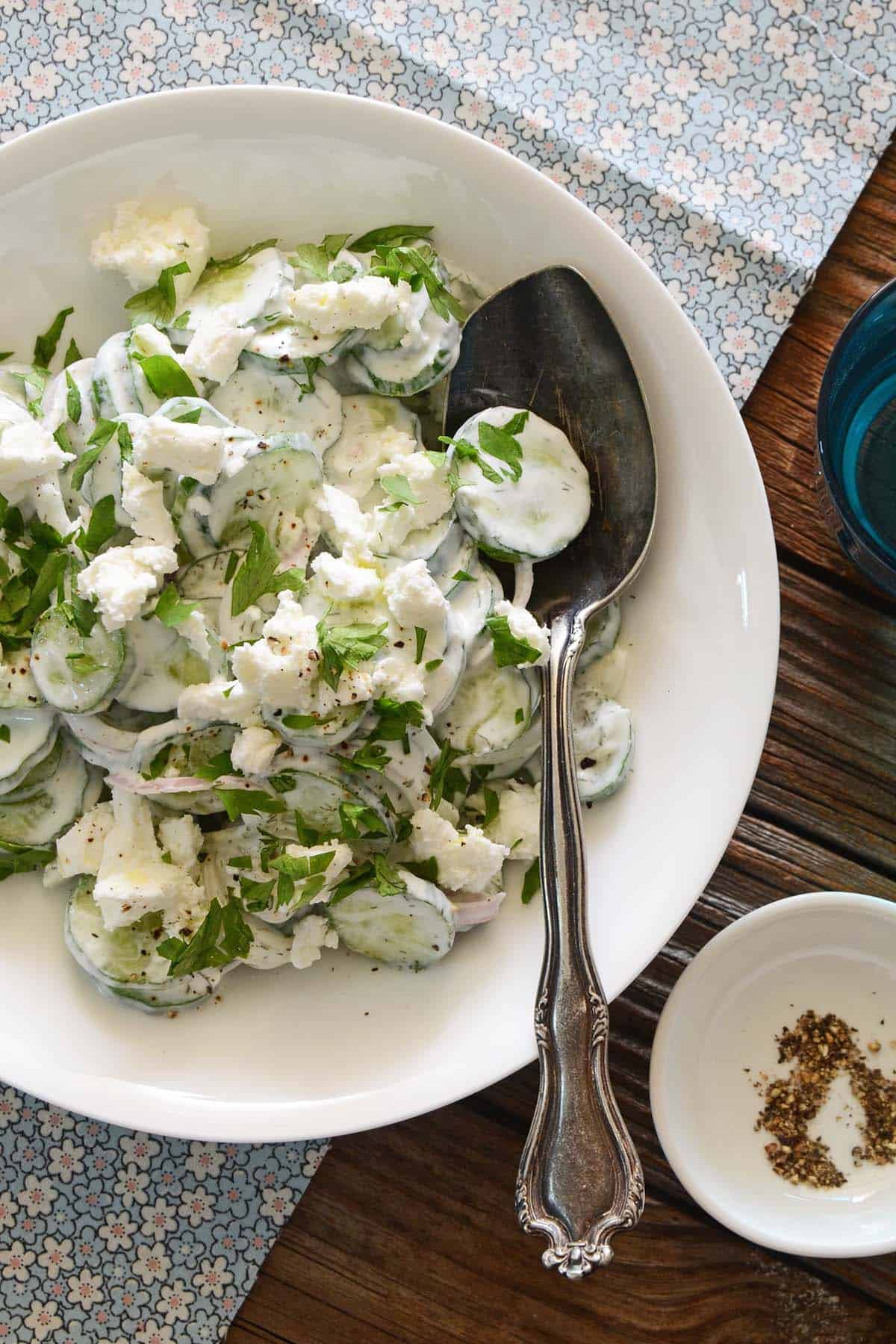 creamy cucumber salad an edible mosaic