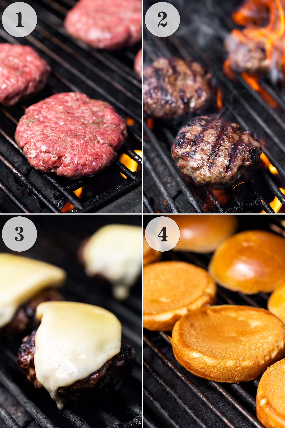 how to grill burgers with buns