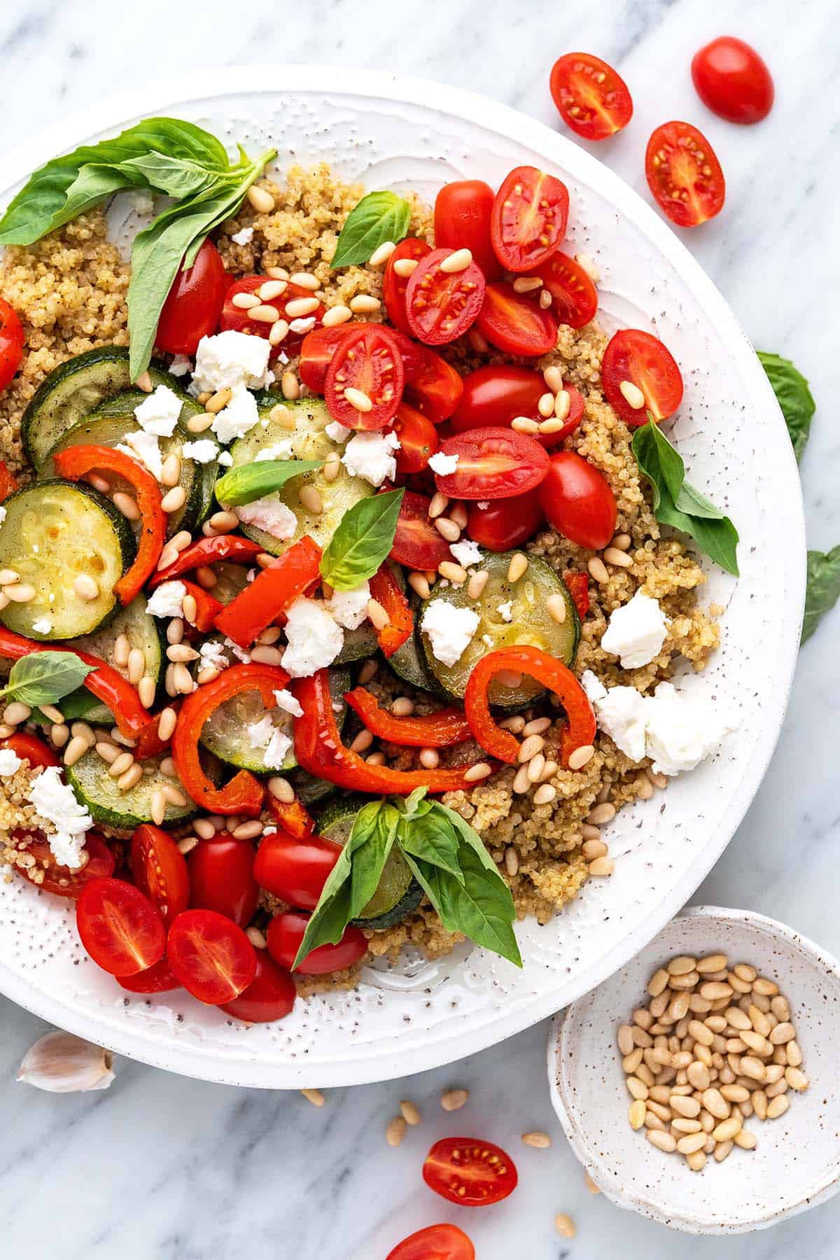 roasted vegetable quinoa salad an edible mosaic