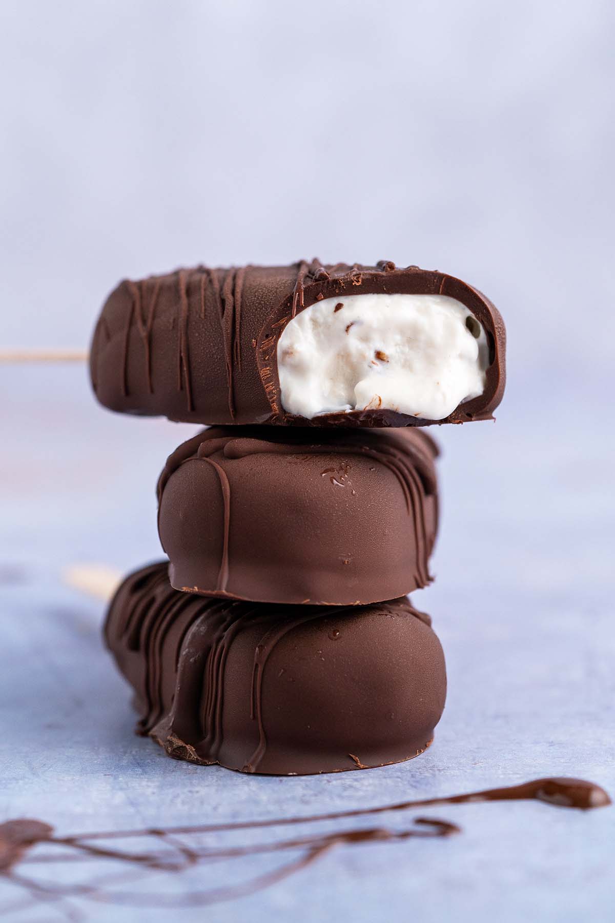stack of creamy cottage cheese ice cream bars