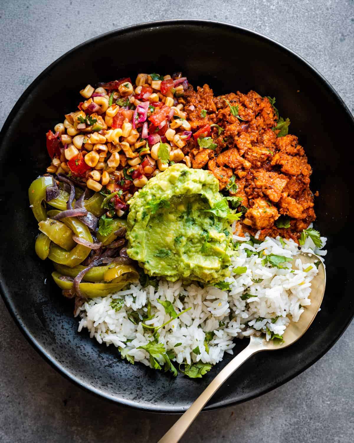 vegan burrito bowl