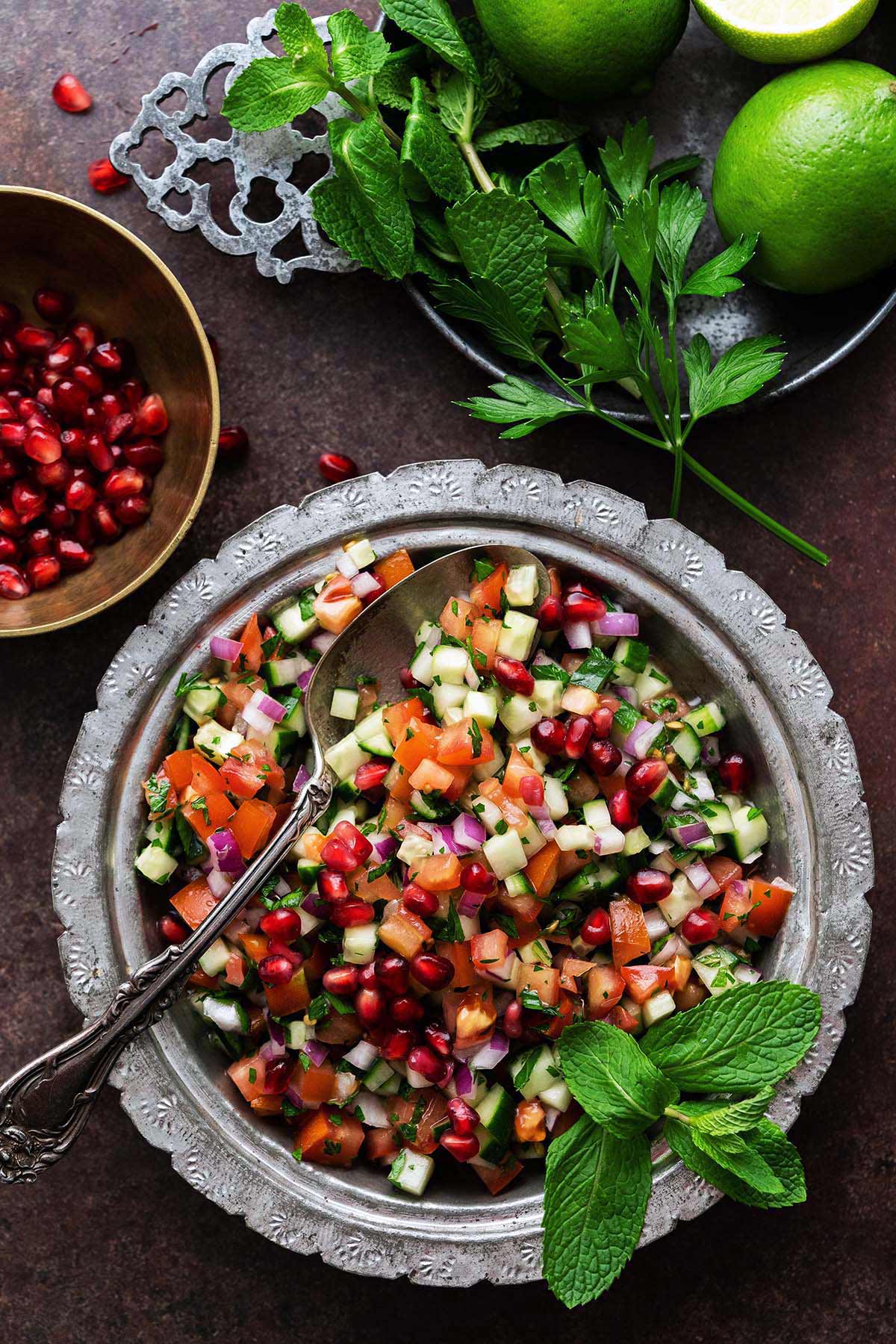 iranian chopped tomato cucumber salad