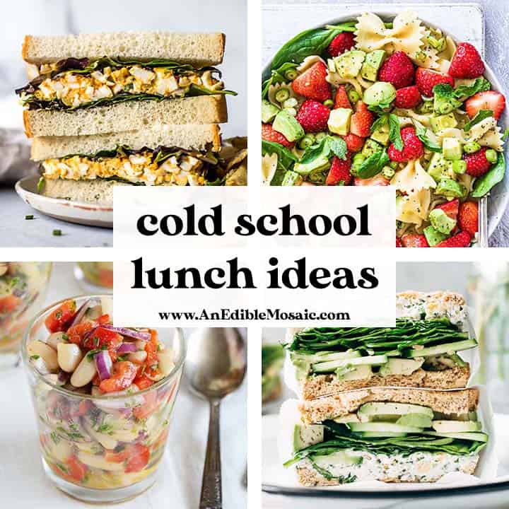 Healthy Cold Lunch Ideas For Kids or Work