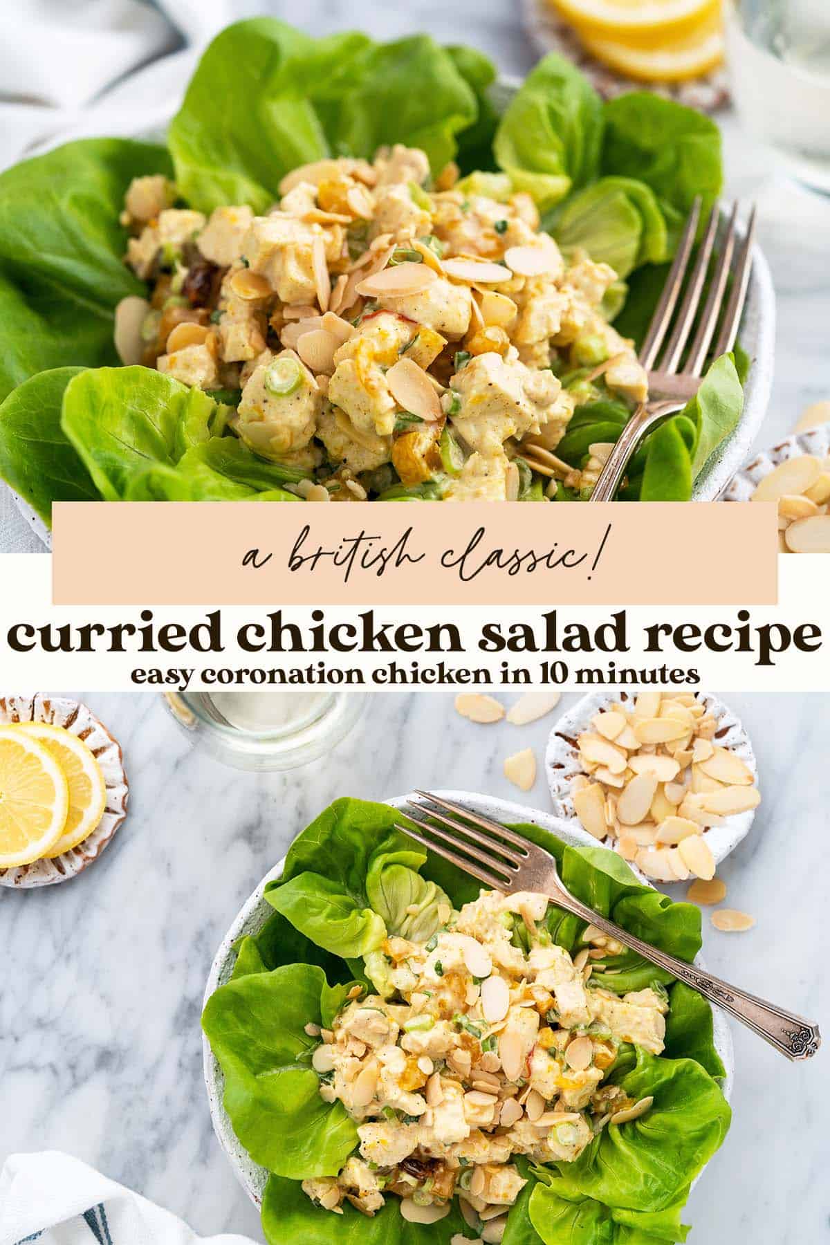 curried chicken salad recipe pin