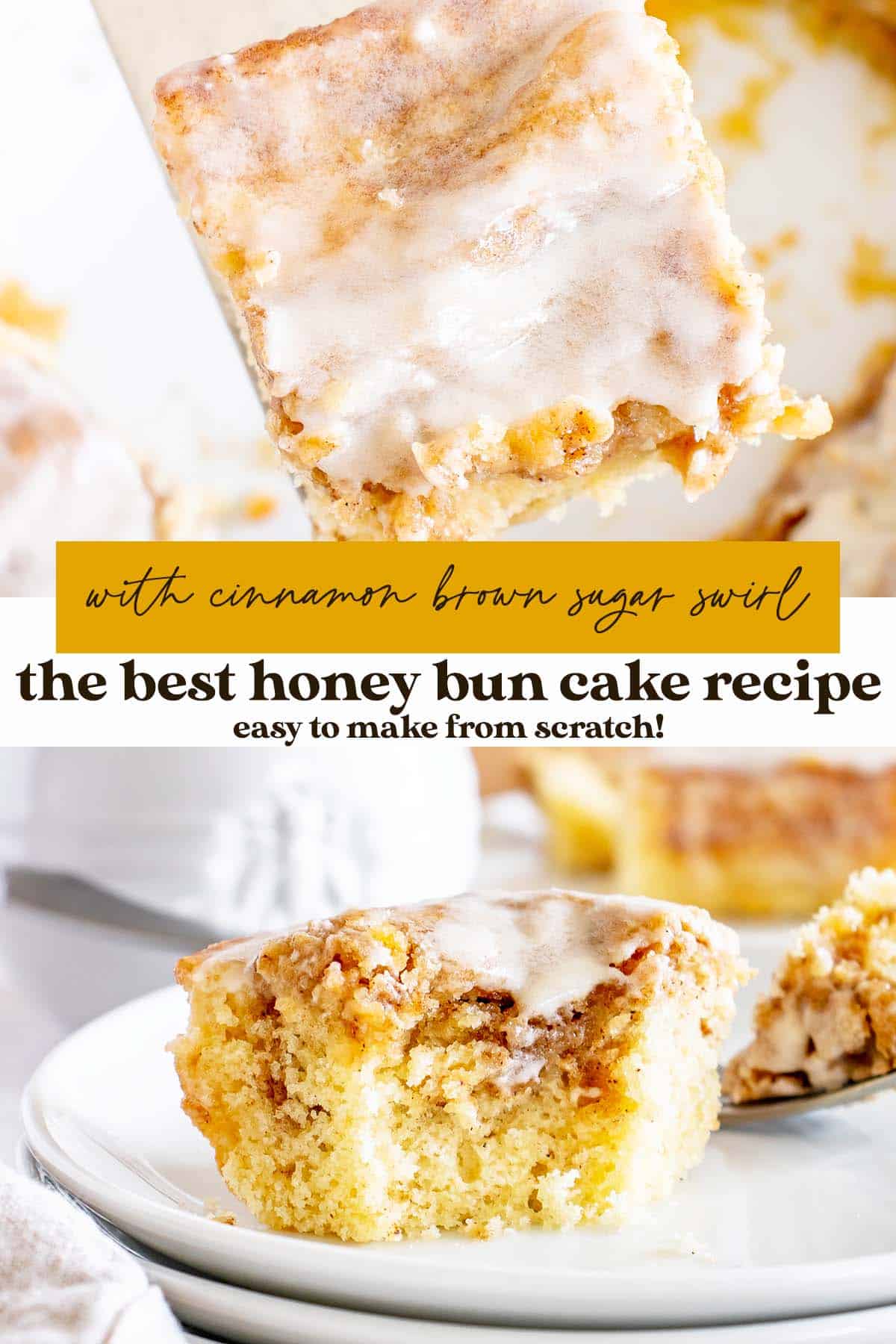 honeybun cake recipe pin