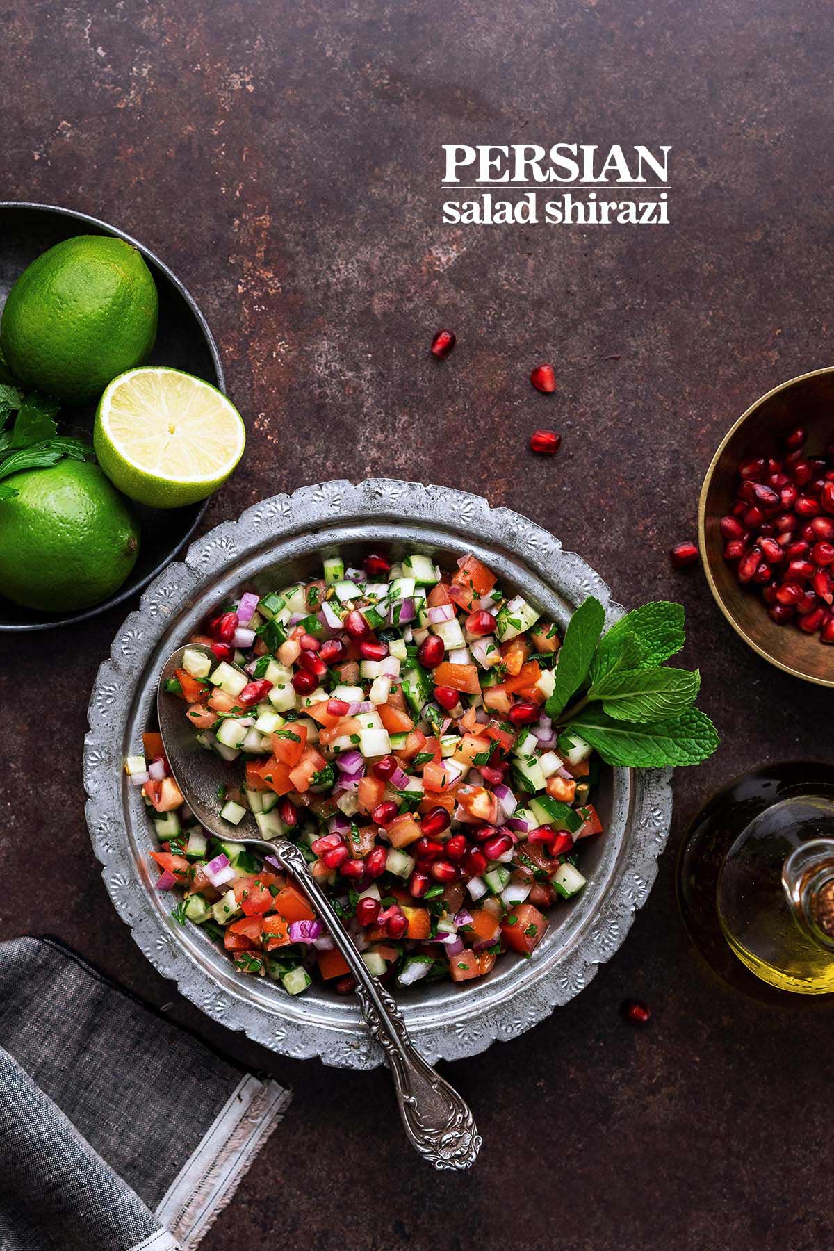 persian Salad Shirazi recipe pin